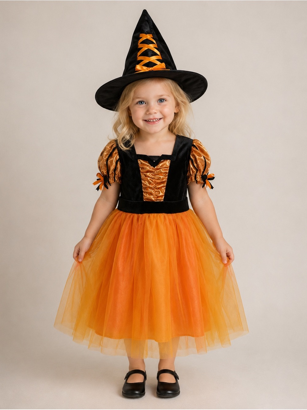 Target Orange and Black Kids Witch Costume